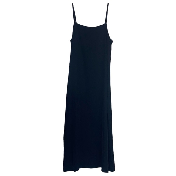 Everlane Dresses & Skirts - Everlane Black Satin Slip Midi Dress, Size 8